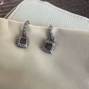 John Hardy Silver Earrings with Citrine gemstones